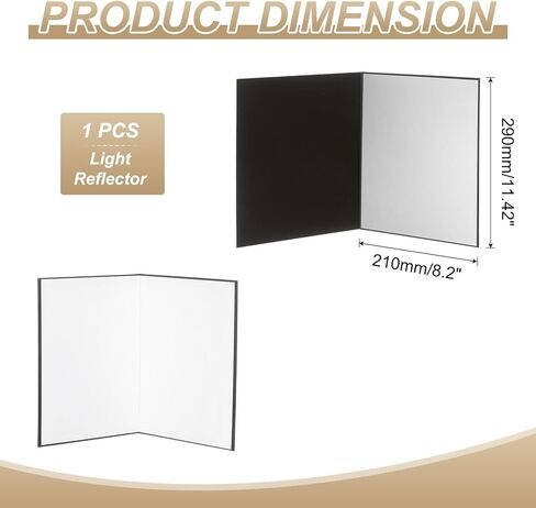 11"x8" Light Reflector 3 in 1 Photography Reflector Cardboards, Foldable & Stable for Still Life Product Food Photo Shooting, Self-Standing, Silver in Saudi Arabia