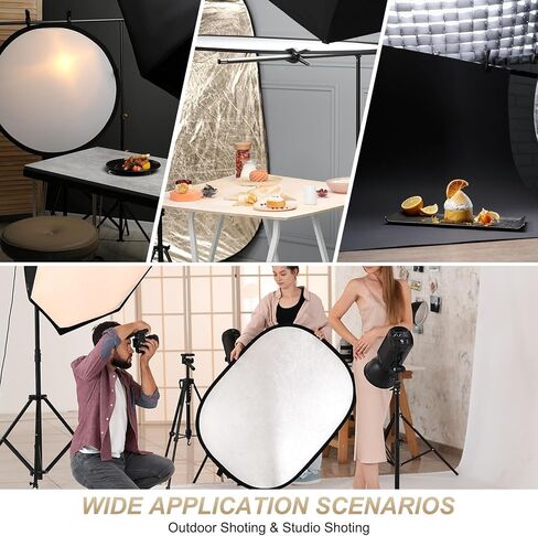 11"x8" Light Reflector 3 in 1 Photography Reflector Cardboards, Foldable & Stable for Still Life Product Food Photo Shooting, Self-Standing, Silver in Saudi Arabia