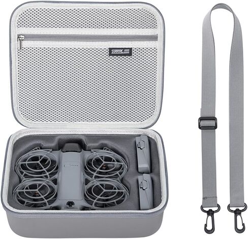 Neo2 Case, Portable PU Leather Small Shoulder Bag for DJI Neo2 Drone and Batteries Accessories with shoulder straps in Saudi Arabia