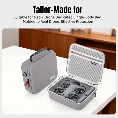 Neo2 Case, Portable PU Leather Small Shoulder Bag for DJI Neo2 Drone and Batteries Accessories with shoulder straps in Saudi Arabia