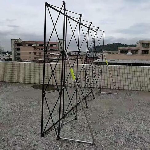 Pop Up Backdrop Banner Display Stand, Folding Tension Fabric Exhibition Booth Frame with Support Poles, Trade Show Background Truss Poster Riser(3.05x4.55m (10x14.9ft)) in Saudi Arabia