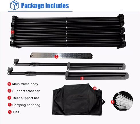 Pop Up Backdrop Banner Display Stand, Folding Tension Fabric Exhibition Booth Frame with Support Poles, Trade Show Background Truss Poster Riser(3.05x4.55m (10x14.9ft)) in Saudi Arabia