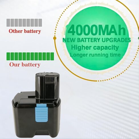 بطارية 4.0Ah 18V بديلة ni-mh لشركة Hitachi 322436,322437,323902,EB1812S,EB1820,EB1814SL,EB1820,EB1820L,EB1824L,EB18B,EB1830H متوافقة مع أدوات لاسلكية 18 فولت in Kuwait