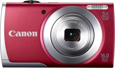 كاميرا كانون 8255B001 16.0 ميجابيكسل Powershot(R) A2500 الرقمية (أحمر) 6.20 بوصة. × 4.90 بوصة. × 2.20 بوصة. (متجدد) in Saudi Arabia
