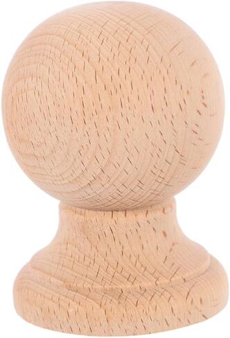 Wooden Finial Decor Solid Hardwood Finials for DIY Crafts Vintage Roman Style Topper for Curtain Rods Bed Posts Balusters in Saudi Arabia
