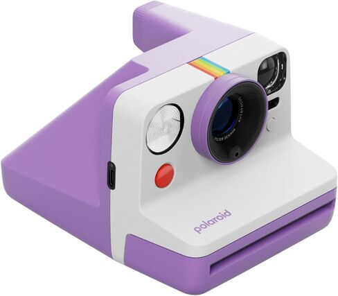 مجموعة كاميرا Polaroid Now Generation 3 الأرجوانية التناظرية الفورية مع فيلم وملحقات - نظام التركيز البؤري التلقائي ثنائي العدسات ووضع يدوي وحامل ثلاثي القوائم مدمج (17 عنصرًا) in Saudi Arabia