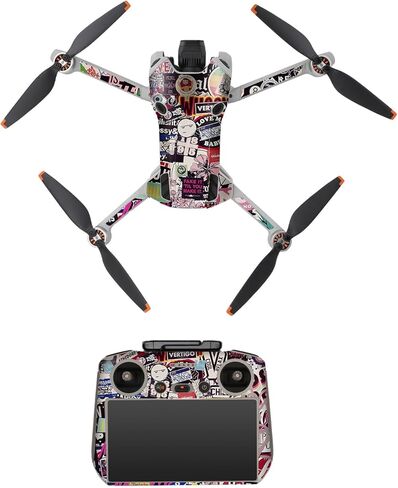 Mavic Mini4 Pro Skin Wrap for DJI Mini 4 Pro Camera Drone Body Arms RC2 جهاز التحكم عن بعد مجموعة كاملة ملصق مائي ملحقات مقاومة للخدش in Saudi Arabia