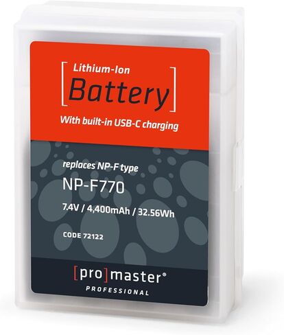ProMaster Li-ion Battery for Sony NP-F770 with USB-C Charging, (Model 72122) in Saudi Arabia