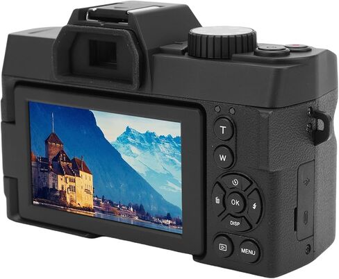 كاميرا بدون مرآة بدقة 4K بدقة 48 ميجابكسل مع تكبير 16X وبطاقة ذاكرة سعة 32 جيجابايت وبطاريتين للتصوير الفوتوغرافي أثناء السفر - تصميم محمول صغير الحجم in Kuwait