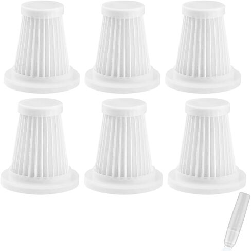 Replacement HEPA Filters for Handheld Car Vacuum Cleaner, White Plastic, 6 Pack, Compatible with LYFUHUI Vacuum in Saudi Arabia