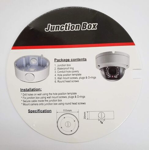 KENUCO CB110 DS-1280ZJ-DM18 Conduit Base for Hik-Compatible Dome Camera DS-2CD2143G0-I, DS-2CD2183G0-I, DS-2CD2185FWD-I (8 Pack V2) in Saudi Arabia