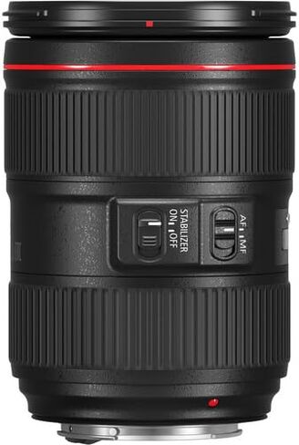 عدسة Canon EF 24-105mm f/4L هي عدسة II USM | تكبير قياسي من السلسلة L مع تثبيت الصورة والبصريات المتقدمة | مثالية للصور الشخصية وحفلات الزفاف والتصوير الفوتوغرافي اليومي + محول EF-EOS R + حقيبة + بطاقة سعة 64 جيجابايت in Saudi Arabia