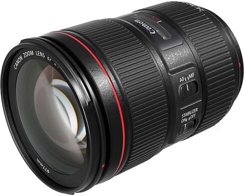 عدسة Canon EF 24-105mm f/4L هي عدسة II USM | تكبير قياسي من السلسلة L مع تثبيت الصورة والبصريات المتقدمة | مثالية للصور الشخصية وحفلات الزفاف والتصوير الفوتوغرافي اليومي + محول EF-EOS R + حقيبة + بطاقة سعة 64 جيجابايت in Saudi Arabia