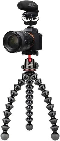 طقم JOBY PRO Vlogger Kit، طقم تسجيل فيديو لكاميرا GorillaPod (حامل ثلاثي مرن GorillaPod 5K، ميكروفون Wavo PRO مثبت على الكاميرا، كابلات TRR)، طقم كاميرا Vlog، طقم Youtuber، طقم إنشاء محتوى الكاميرا الاحترافي in Kuwait