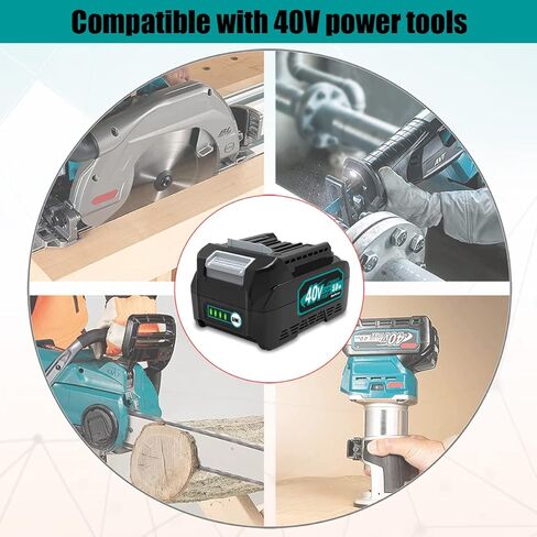 بطارية BatPower 40V 5.0Ah - بديلة لبطاريات ليثيوم ماكيتا XGT 40V BL4040 BL4050F BL4025 in Kuwait
