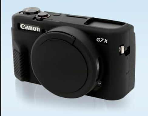 G7X Mark II Camera Case, G7X Removable Lens Cover Silicone Cover for Canon PowerShot G7X ii, G7X Accessories, Lightweight Rubber Soft Silicone Case (Black) in Saudi Arabia
