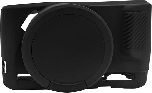 G7X Mark II Camera Case, G7X Removable Lens Cover Silicone Cover for Canon PowerShot G7X ii, G7X Accessories, Lightweight Rubber Soft Silicone Case (Black) in Saudi Arabia