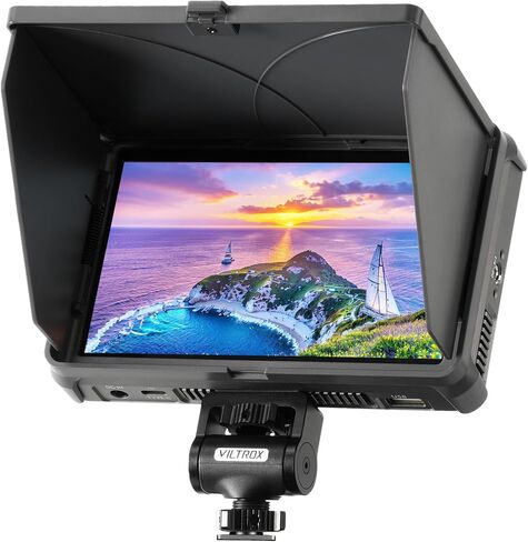 VILTROX Camera Field Monitor Touchscreen Camera Monitor, Full HD 1920x1080 Video Monitoring, 3D Lut, RGB Parade with Sunshade Hood and Battery for Sony Canon Nikon (DC-A1) in Saudi Arabia