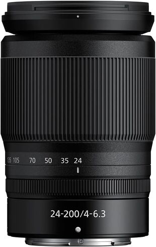 نيكون 20092 NIKKOR Z 24-200 ملم f/4-6.3 VR عدسة تكبير تليفوتوغرافي لحزمة كاميرات Z Mount مع حزمة حماية محسنة CPS لمدة 7 سنوات in Saudi Arabia
