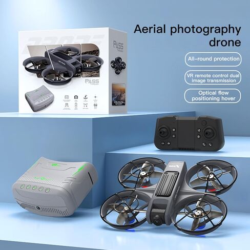 طائرة بدون طيار FPV مع كاميرا ونظارات الواقع الافتراضي، رحلة لمدة 15 دقيقة للمبتدئين FPV Quadcopter وأضواء LED، قلب 360 درجة، محرك بدون فرش، التحكم في السرعة، إقلاع/هبوط بمفتاح واحد، واقي المروحة المدمج، بطاريتان in Kuwait