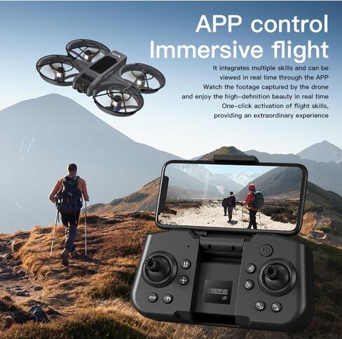طائرة بدون طيار FPV مع كاميرا ونظارات الواقع الافتراضي، رحلة لمدة 15 دقيقة للمبتدئين FPV Quadcopter وأضواء LED، قلب 360 درجة، محرك بدون فرش، التحكم في السرعة، إقلاع/هبوط بمفتاح واحد، واقي المروحة المدمج، بطاريتان in Kuwait