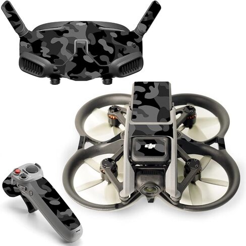 غلاف MightySkins متوافق مع DJI Avata - مموه أسود | غطاء ملتف واقٍ ومتين وفريد ​​من نوعه من الفينيل | سهل التطبيق والإزالة وتغيير الأنماط | صنع في الولايات المتحدة الأمريكية in Kuwait