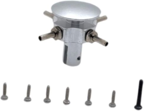 RC Rotor Head with Screws Practical Repair Metal Sturdy Premium Maintenance Lightweight Replacement RC Helicopter Accessories, Silver in Saudi Arabia