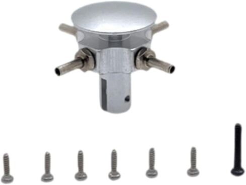 RC Rotor Head with Screws Practical Repair Metal Sturdy Premium Maintenance Lightweight Replacement RC Helicopter Accessories, Silver in Saudi Arabia