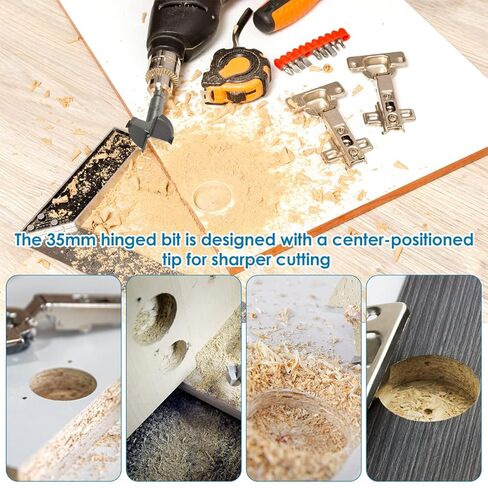 Concealed Hinge Hole Jig 35mm Professional Hinge Drilling Hole Router Jig Sturdy Cutter Guide Woodworking Cutting Template Guide for Cabinet Door in Saudi Arabia