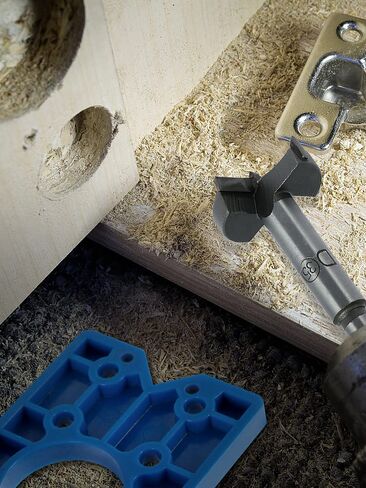Concealed Hinge Hole Jig 35mm Professional Hinge Drilling Hole Router Jig Sturdy Cutter Guide Woodworking Cutting Template Guide for Cabinet Door in Saudi Arabia
