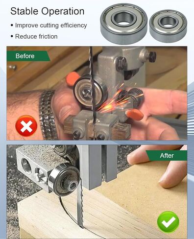 6 Pack Saw Bearings Compatible with Grizzly G0555 Band Saw, Bandsaw Thrust and Guide Bearing Replacement in Saudi Arabia