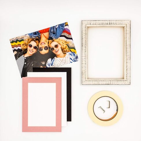 Poster Palooza 20x24 Mat Bevel Cut for 17x21 Photos - Acid Free Steel Blue Precut Matboard - For Pictures, Photos, Framing - 4-ply Thickness in Saudi Arabia