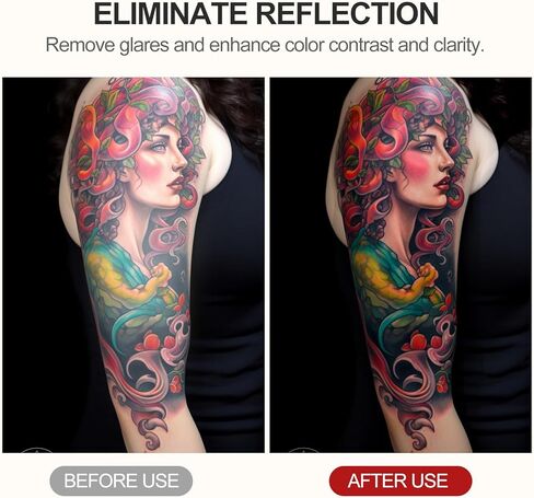 Tattoo Light Kit with 180LED and 52mm CPL Polarized Filter Len, Tattoo Equipment and Supplies, Tattoo Lamp Remove Glare for Selfie Food Photography Video Recording, Compatible with iPhone, DSLR Camera in Saudi Arabia