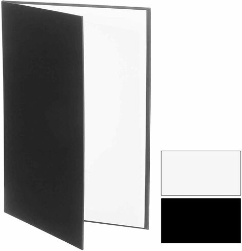 11"x8" Light Reflector 2 in 1 Photography Reflector Cardboards, Foldable & Stable for Still Life Product Food Photo Shooting, Self-Standing, Black in Saudi Arabia