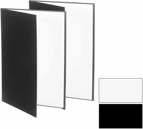 2Pcs 11"x8" Light Reflector 2 in 1 Photography Reflector Cardboards, Foldable & Stable for Still Life Product Food Photo Shooting, Self-Standing, Black in Saudi Arabia