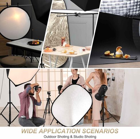 2Pcs 11"x8" Light Reflectors 4 in 1 Photography Reflector Cardboard, Foldable & Stable for Still Life Product Food Photo Shooting, Self-Standing, Gold in Saudi Arabia