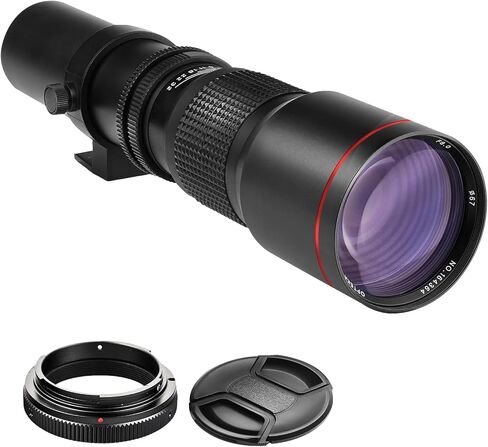 High-Power 500mm f/8 Manual Telephoto Lens for Olympus OM-D, E-M1, E-M5, E-M10, Pen-F, E-PL7, E-PL8, E-P5, E-PL5, E-PM1, E-PM2, E-P1, PL1, PL2, PL3, PL6, PL7, PL8 Cameras in Saudi Arabia
