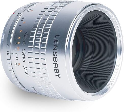 عدسة Lensbaby Velvet 56 المتوافقة مع حامل EF (فضي) in Saudi Arabia