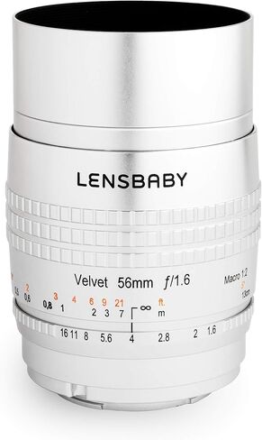عدسة Lensbaby Velvet 56 المتوافقة مع حامل EF (فضي) in Saudi Arabia