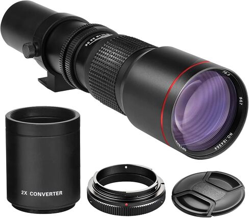 عدسة مقربة يدوية عالية الطاقة 500 مم/1000 مم f/8 لكاميرات OLY OM-D، E-M1، E-M5، E-M10، Pen-F، E-PL7، E-PL8، E-P5، E-PL5، E-PM1، E-PM2، E-P1، PL1، PL2، PL3، PL6، PL7، PL8 in Saudi Arabia