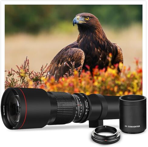 عدسة مقربة يدوية عالية الطاقة 500 مم/1000 مم f/8 لكاميرات OLY OM-D، E-M1، E-M5، E-M10، Pen-F، E-PL7، E-PL8، E-P5، E-PL5، E-PM1، E-PM2، E-P1، PL1، PL2، PL3، PL6، PL7، PL8 in Saudi Arabia