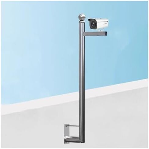 L-Shaped Security Camera Mount Bracket - Durable Wall Mount for Fences & Walls - Adjustable 2m-6.5ft - Ideal Home Surveillance Accessory for Enhanced Security in Saudi Arabia