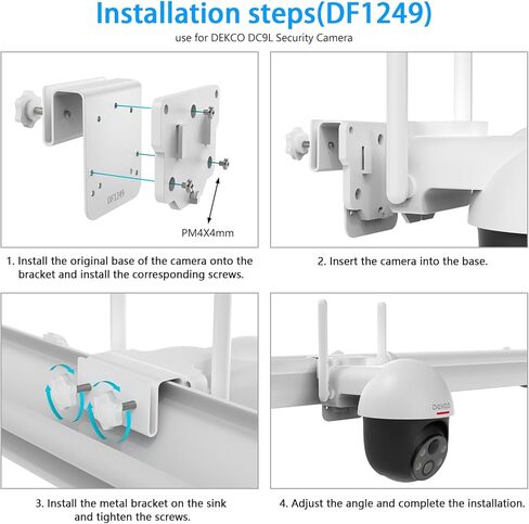 HOLACA Weatherproof Gutter Mount Compatible with Tapo TP-Link 2K QHD Security Camera Outdoor Wired(C310/C320WS/ColorPro C325WB), DEKCO DCSL/DC9L/DC4L 2K Security Camera in Saudi Arabia