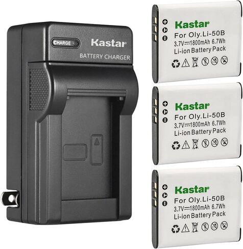 استبدال شاحن بطارية جداري Kastar AC لبطارية GE GB-50A، GE 10502 PowerFlex 3D، DV1، G100، Imaging J1470S-RD، J1470، J1470 S، J1470S، PJ1، كاميرات J1470S-SL الذكية in Kuwait