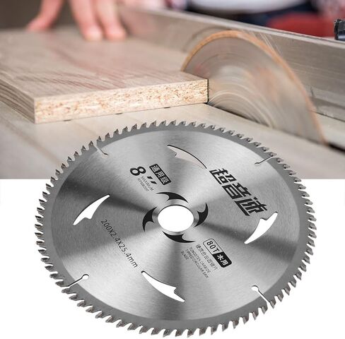 8 Inch Circular Saw Blade 80 Teeth Carbide Tipped - for Cutting Wood, Chipboard, and Plywood with Smooth Finish, Woodworking Saw Blade for Precision Cuts in DIY and Professional Use in Saudi Arabia