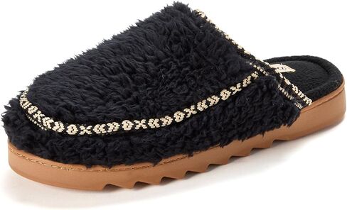 شبشب منزل نسائي من Dearfoams Teddy Furry Raven Scuff in Saudi Arabia
