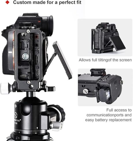 L Bracket for a1 ILCE-1/α1 a7S3 a7r5 α7R V A7R4 a7riv a7r4 a7rm4 A9ii Arca Swiss Quick Release L Plate Accessories, 2534 in Saudi Arabia