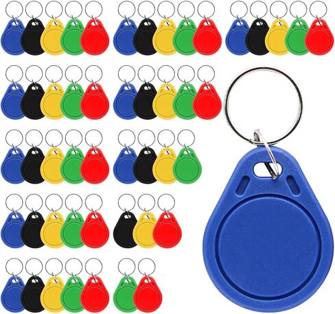125 كيلو هرتز RFID Key Fob، 50 قطعة قابلة لإعادة الكتابة T5577 مفتاح Fob Proximity Access Tag Duplicator Keyfobs Keyfobs ID Card Token Tag Entry Access System Control System لكاتب RFID (متعدد الألوان) in Saudi Arabia