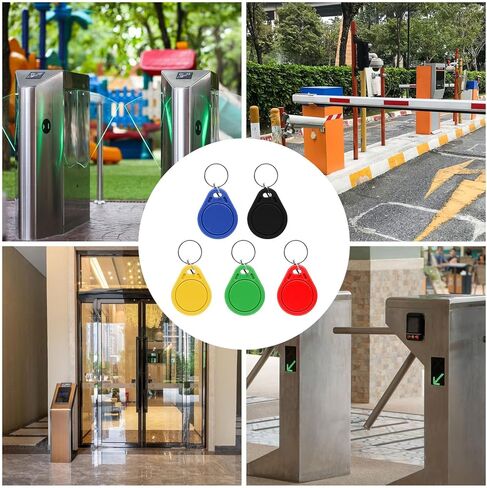 125 كيلو هرتز RFID Key Fob، 50 قطعة قابلة لإعادة الكتابة T5577 مفتاح Fob Proximity Access Tag Duplicator Keyfobs Keyfobs ID Card Token Tag Entry Access System Control System لكاتب RFID (متعدد الألوان) in Saudi Arabia