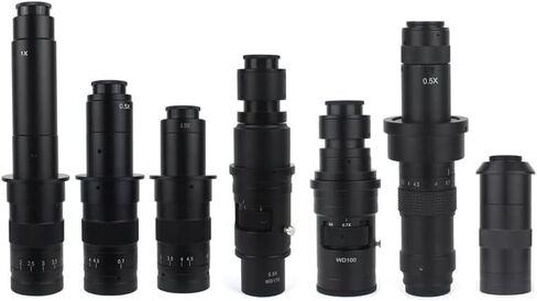 مجموعة ملحقات المجهر 4K 48MP HD 1080P HDMI USB كاميرا فيديو مجهر رقمية 100X 300X C-Mount Lens شرائح المجهر البصري in Kuwait